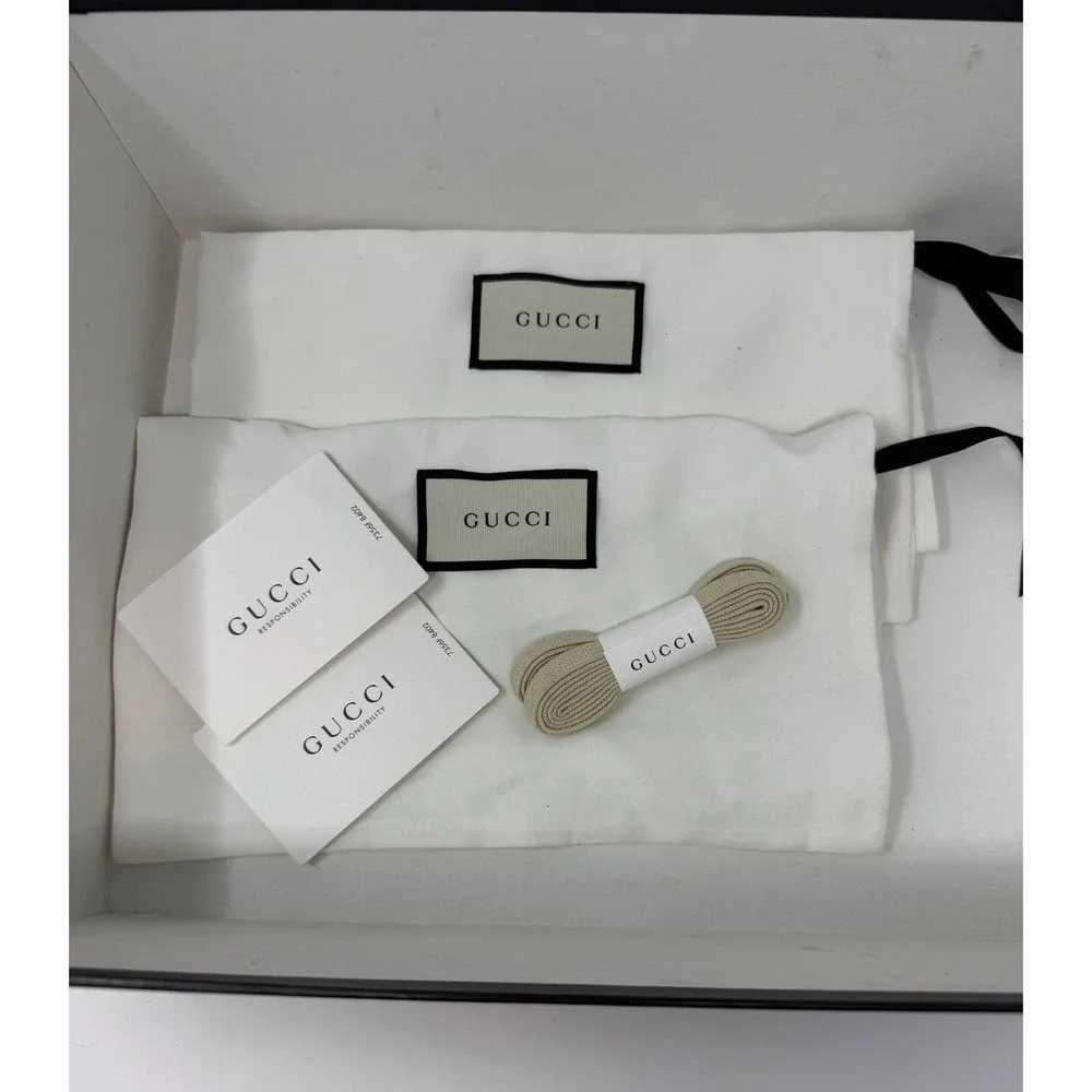 Gucci Rhyton Logo Leather Sneaker Size 9 US 8 Gucci